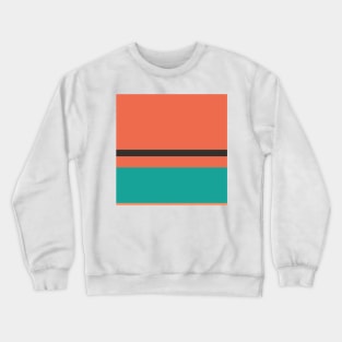 A gentle consistency of Light Red Ochre, Faded Orange, Christmas Purple, Persian Green and Dark Charcoal stripes. Crewneck Sweatshirt